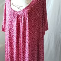 Janina Damen Marken Long- Shirt Tunika Gr.48/50 pink gemustert- Neuw. mit Et