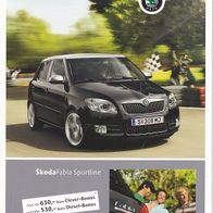 Skoda Fabia Sportline ( Österreich ) 2009/08 , 6 Seiten