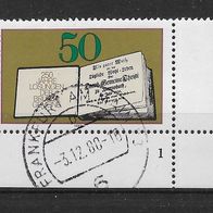 BRD/Bund 1980 Buch Mi. Nr. 1054 Ecke mit Formnummer 1 gestempelt