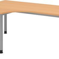 Bümö Höhenverstellbarer Eckschreibtisch - 200x120cm L-Form In Grau