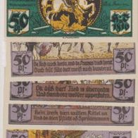 Hamburg-Notgeld 6x50 Pf. Turnerschaft-St. Georg vom 01.09.1921 ,6Scheine