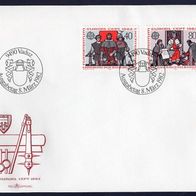 69) Liechtenstein FDC 1982 - MiNr. 791-792 - Europa CEPT - Historische Ereignisse (1)