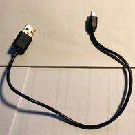 Ladekabel USB auf Micro, 28cm , schwarz, neuwertig