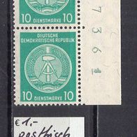 DDR 1958 Dienstmarken für Verwaltungspost B Paar MiNr. 35 y B Y postfrisch BN 17361