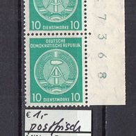 DDR 1958 Dienstmarken für Verwaltungspost B Paar MiNr. 35 y B Y postfrisch BN 17368