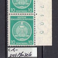 DDR 1958 Dienstmarken für Verwaltungspost B Paar MiNr. 35 y B Y postfrisch BN 17405