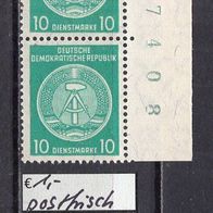DDR 1958 Dienstmarken für Verwaltungspost B Paar MiNr. 35 y B Y postfrisch BN 17408