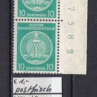 DDR 1958 Dienstmarken für Verwaltungspost B Paar MiNr. 35 y B Y postfrisch BN 17382