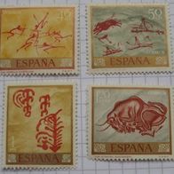 1967, Spain, stamp series: Stamp Day 1967: Cave Paintings, MNH