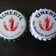 3 Kronkorken: Weissbier-Brauerei Unertl , Bayern, Germany