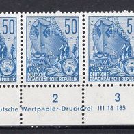 DDR 1957 Freimarke: Fünfjahrplan (VI) MiNr. 584 B DV postfrisch Druckvermerk