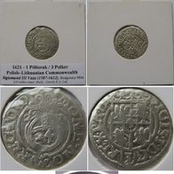 1621-1 Póltorak-Polish-Lithuanian Commonwealth-silver coin