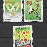 036) Brasilien 2004 Mi. Nr. 3349/51 Satz gestempelt