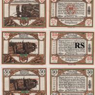 Helgoland-Notgeld 25-25-50 Pfennig vom10.1919-Kz. mit No.49025-No.00442-No.24514.3Sch.