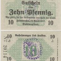 Helmbrechts-Notgeld 10 Pfennig vom 10.04.1917 Firma nach Innen