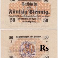 Helmbrechts-Notgeld 50 Pfennig vom 10.04.1917 ohne Firma