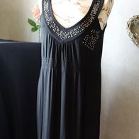 S. Oliver Damen Marken Sommer Kleid Hängerchen Gr.L 42 schwarz Glitzer