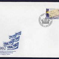 115) Liechtenstein FDC 1991 - MiNr. 1026 - Nationale Briefmarkenausstellung LIBA 92