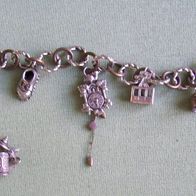 Oktoberfest Tracht Armband Bettelarmband Kuckucksuhr Gondel Bierhumpen Echt Silber