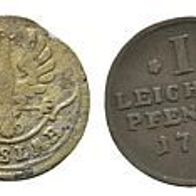 Goslar LOT Münzen 1 Leichter Pfennig 1758 und 6 Pfennig 1764