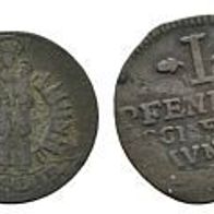 Goslar LOT 2 Münzen 1 Leichter Pfennig 1758 und 1 Pfennig 1763