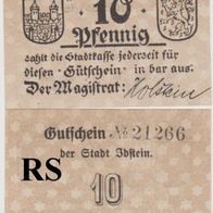 Idstein-Notgeld 10 Pfennig ohne Datum Kz.21266,