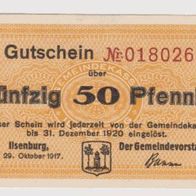 Ilsenburg-Notgeld 50 Pfennig vom 29.10.1917 bis 31.12.1920 Kz.018026