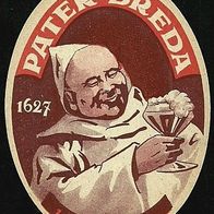 Bieretikett PATER BREDA Brouwerij Breda † 1976 Leuven (Louvain) Flandern Belgien