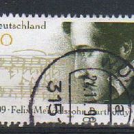 Bund 1953 (Felix Mendelssohn Bartholdy) rundgestempelt