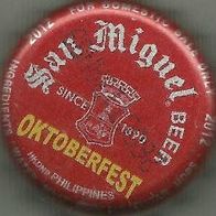 San Miguel Oktoberfest 2012 Philippinen Asien Bier Brauerei Kronkorken Kronenkorken