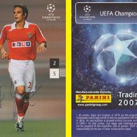 Panini Champions League 2007-2008 Nuno Gomes Benfica Lissabon mit Autogramm