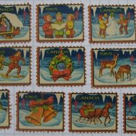1965, Canada, Christmas Tuberkulose Seals-Stamps, voll Issue (10 pcs)
