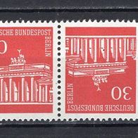 Berlin 1970 Brandenburger Tor Zusammendruck WK 1 postfrisch aus MHB 7