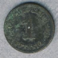 Kaiserreich 1 Pfennig 1875 B