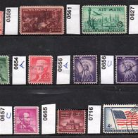 USA Lot 6 - Mi. Nr. 553 bis 716- Jahrgang 1947 bis 1957 o