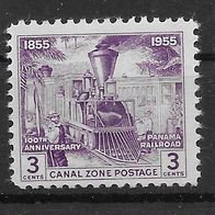 Panama-Kanalzone 1955 Eisenbahn Mi. Nr. 142 postfrisch