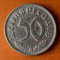 50 Reichspfennig 1941 „G“ Kursmünze Deutsches Reich 2. Weltkrieg