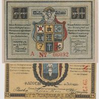 Kappeln-Notgeld 25-50 Pfennig vom 06.07.1920, 2Scheine