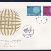 1) Jugoslawien FDC 1970 - MiNr. 1379-1380 - Europa CEPT 1970 - Flechtwerk (1)