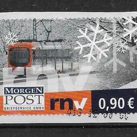 076) Morgen Post - RNV Marke gestempelt auf Papier