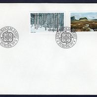 2) Schweden FDC 1977 - MiNr. 989-990 - Europa CEPT 1977 - Landschaften