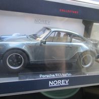 Porsche 911 Turbo 3.3 1988 blaum. Limit 1000 Stück 1:18 Norev