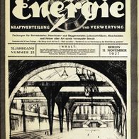 DEMAG Messe Auftritt in Fachzeitschrift für Krafterzeugung 1927 "Energie"