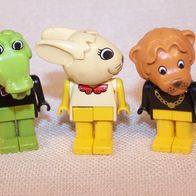 3 Lego Fabuland Figuren - Hase, Krokodil u. Löwe