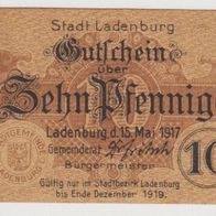 Ladenburg-Notgeld 10 Pfennige vom 15.05.1917,