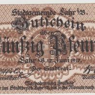 Lahr-Notgeld 50Pfennig vom 12.06.1917 graubraun Original-mit-Friedensschluss,