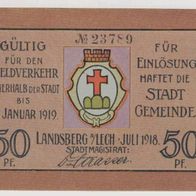 Landsberg-Lech-Notgeld 50 Pfennig vom 01.01.1919 Nr.23789,