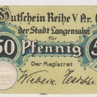 Langensalza-Notgeld 50 Pfennige Reihe V Nr. 6085