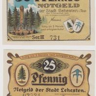 Lehesten-Notgeld 25Pf. o.D. 50 Pfennig vom 11.11.1920 Serie III, 2Scheine