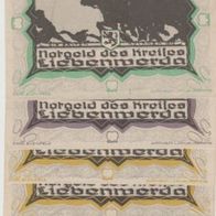 Liebenwerda-Bad-Notgeld 5x50 Pfennig vom 01.10.1921, 5Scheine